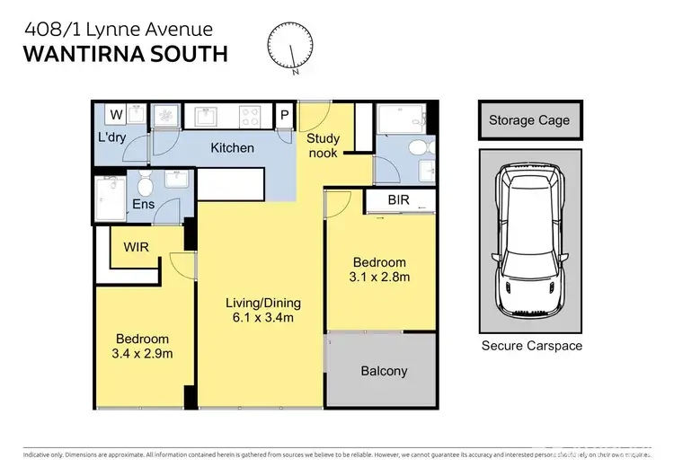 Floorplan of Homely apartment listing, 408/1 Lynne Avenue, Wantirna South VIC 3152