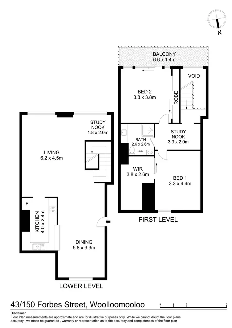 Floorplan of Homely apartment listing, 43/150 Forbes Street, Woolloomooloo NSW 2011