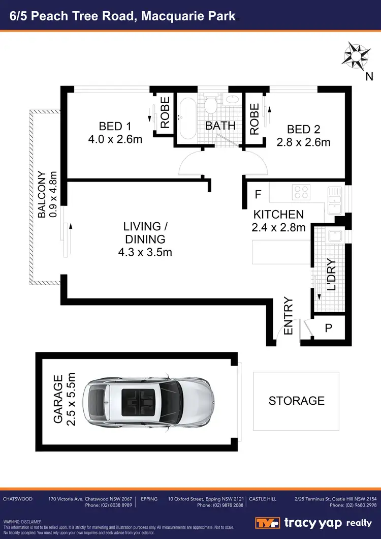 Floorplan of Homely apartment listing, 6/5 Peach Tree Road, Macquarie Park NSW 2113