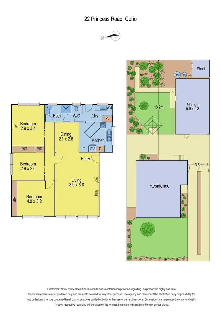 Floorplan of Homely house listing, 22 Princess Road, Corio VIC 3214