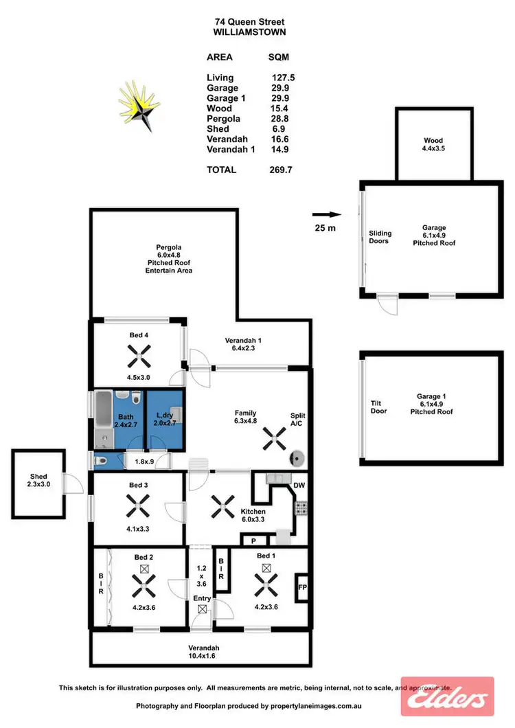 Floorplan of Homely house listing, 74 Queen Street, Williamstown SA 5351