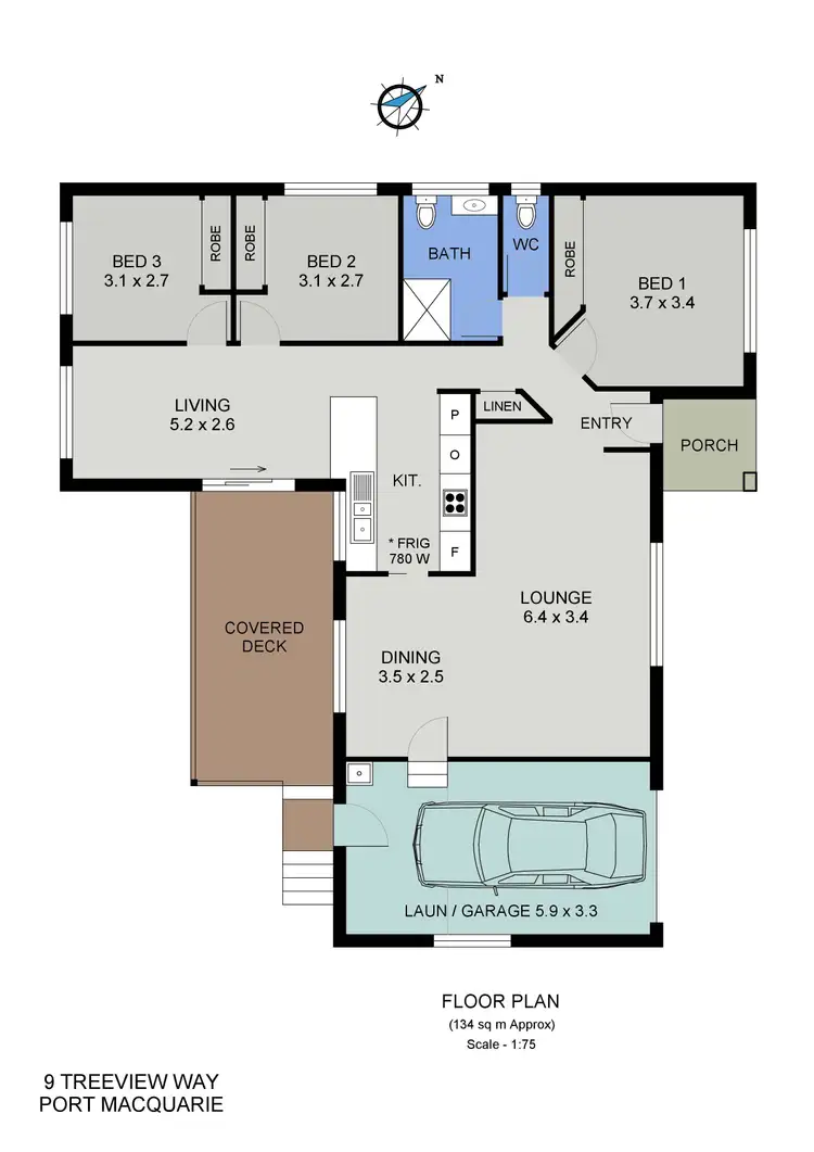 Floorplan of Homely house listing, 9 Treeview Way, Port Macquarie NSW 2444