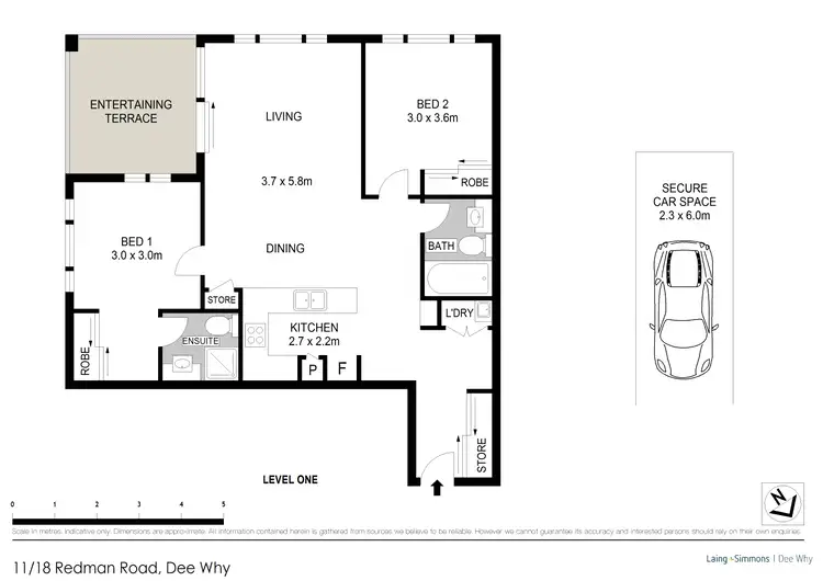 Floorplan of Homely apartment listing, 11/18 Redman Road, Dee Why NSW 2099