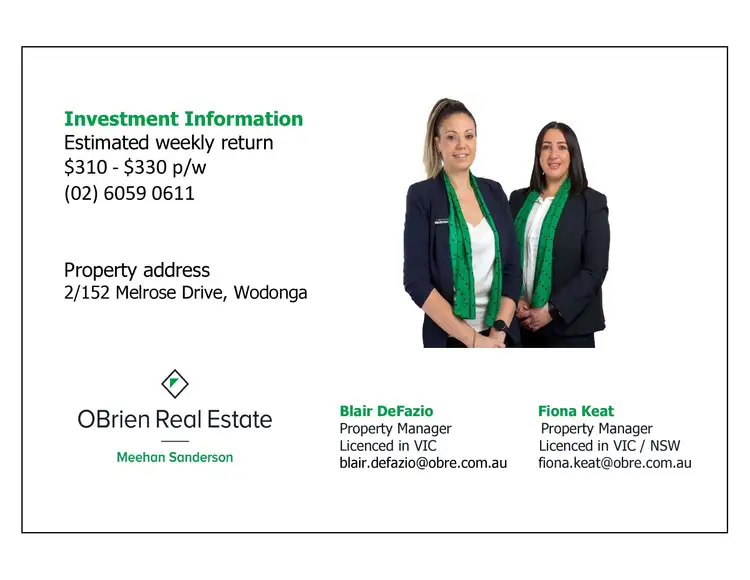 Floorplan of Homely unit listing, 2/152 Melrose Drive, Wodonga VIC 3690
