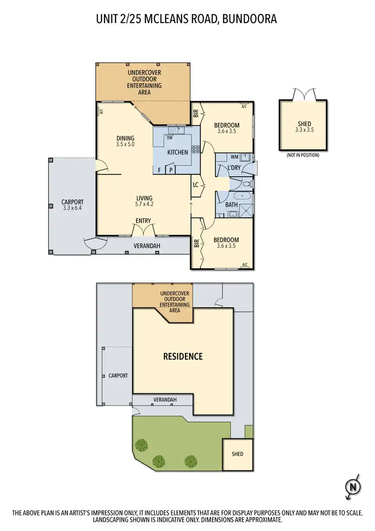 Floorplan of Homely unit listing, 2/25 Mcleans Road, Bundoora VIC 3083