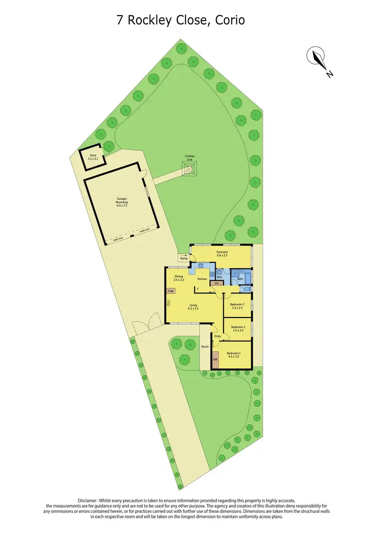 Floorplan of Homely house listing, 7 Rockley Close, Corio VIC 3214