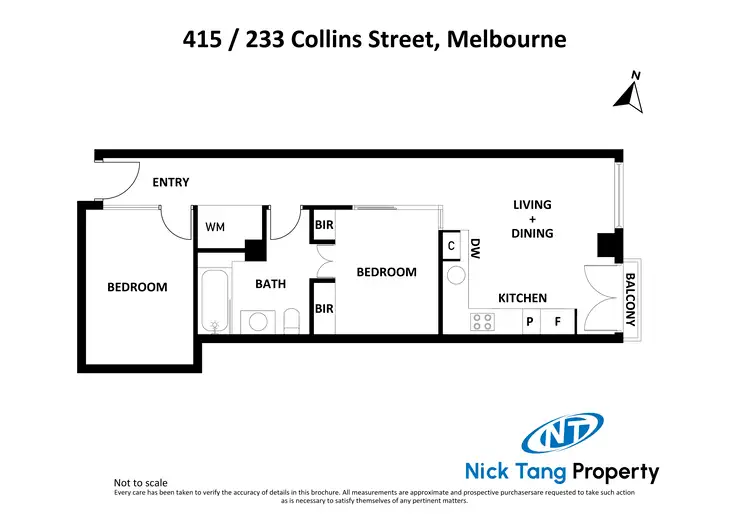 Floorplan of Homely apartment listing, 415/233 Collins Street, Melbourne VIC 3000