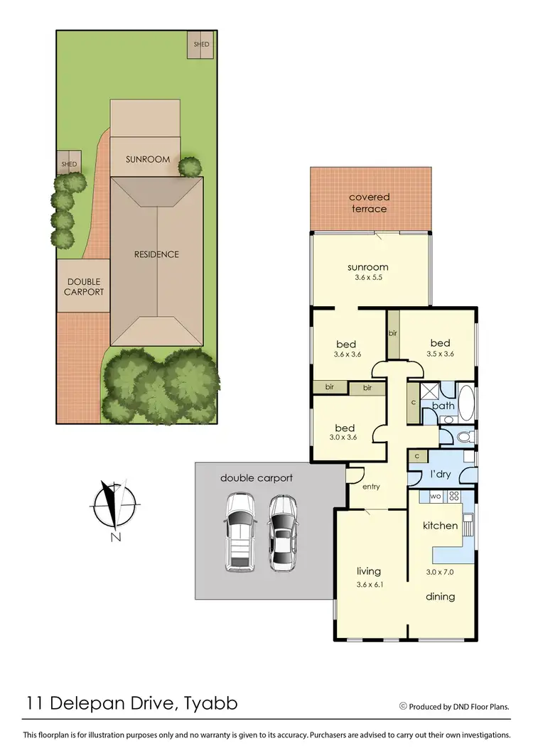 Floorplan of Homely house listing, 11 Delepan Drive, Tyabb VIC 3913