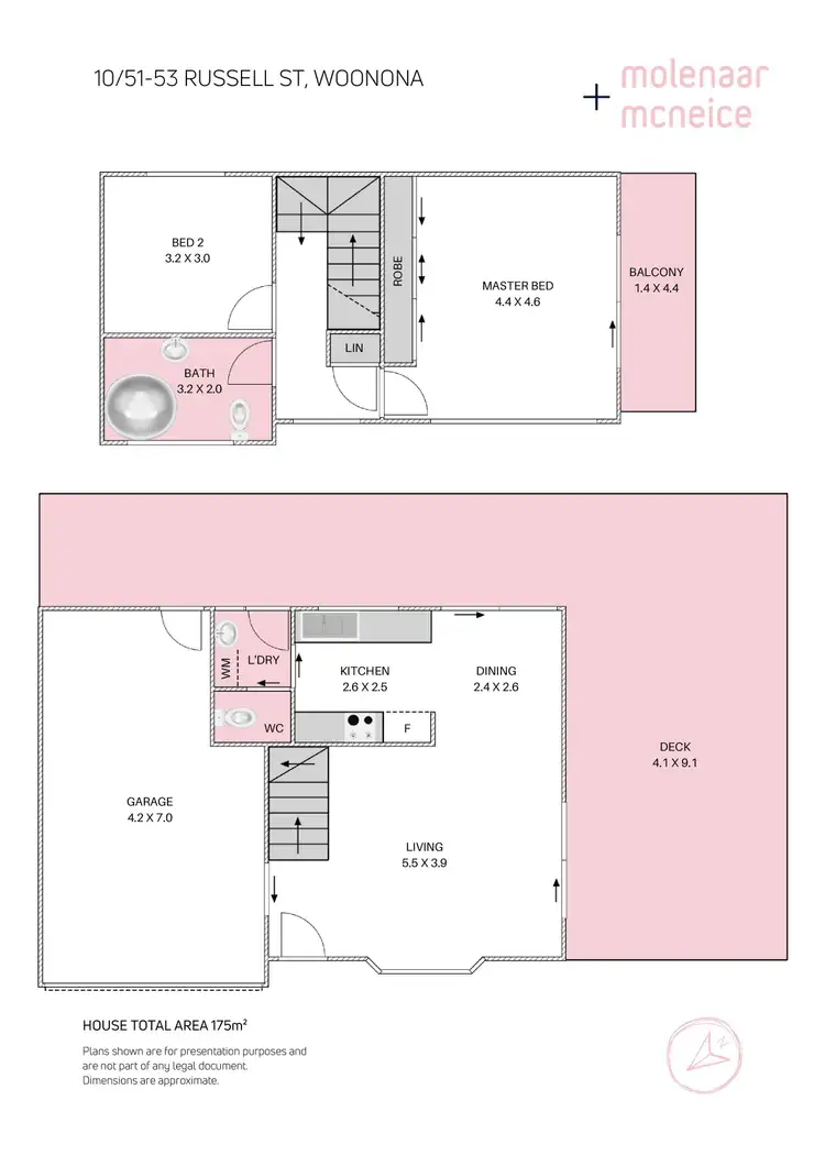 Floorplan of Homely townhouse listing, 10/51-53 Russell Street, Woonona NSW 2517