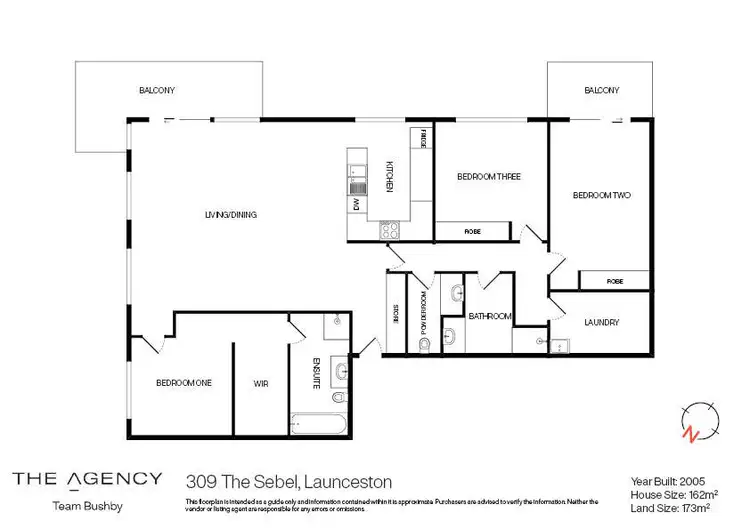 Floorplan of Homely unit listing, Unit 309/12-14 St John Street, Launceston TAS 7250