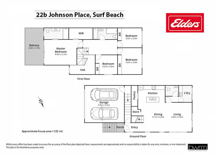 Floorplan of Homely semi-detached listing, 22B Johnson Place, Surf Beach NSW 2536