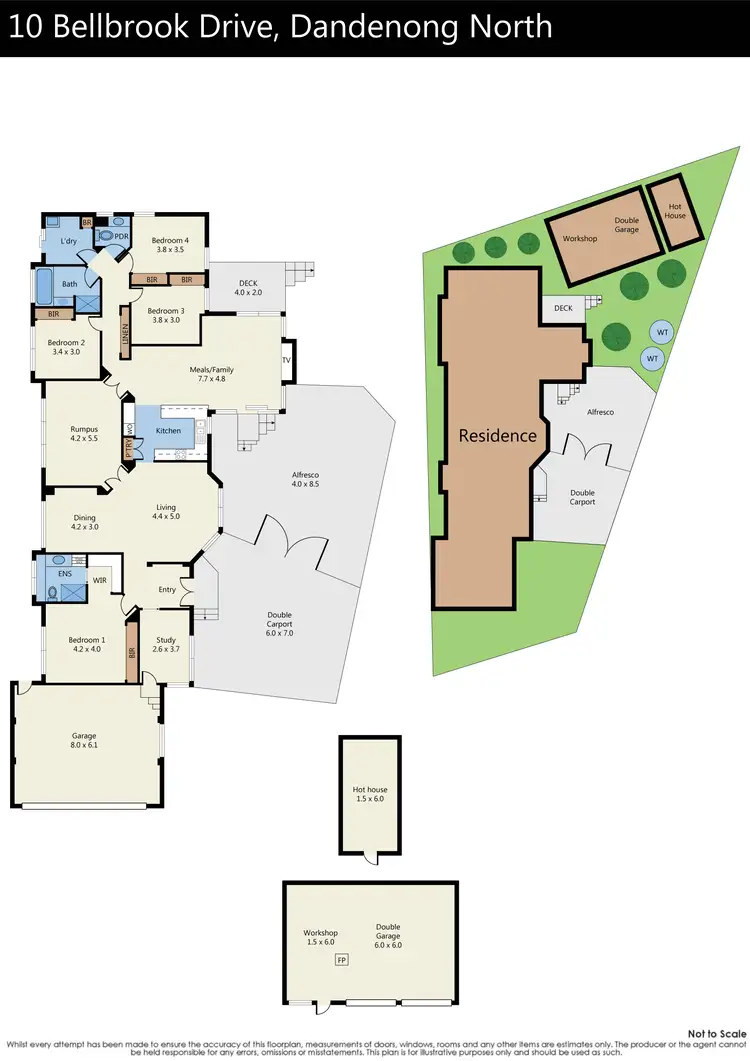 Floorplan of Homely house listing, 10 Bellbrook Drive, Dandenong North VIC 3175