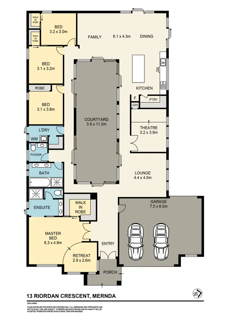 Floorplan of Homely house listing, 13 Riordan Crescent, Mernda VIC 3754