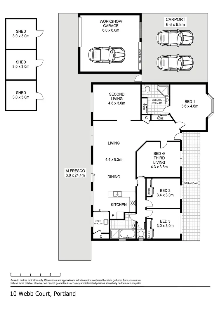 Floorplan of Homely house listing, 10 Webb Court, Portland VIC 3305