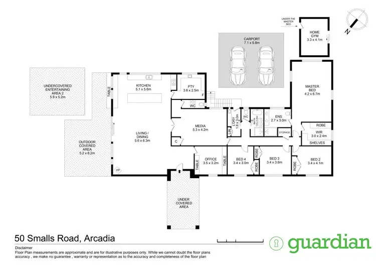 Floorplan of Homely rural property listing, 50 Smalls Road, Arcadia NSW 2159