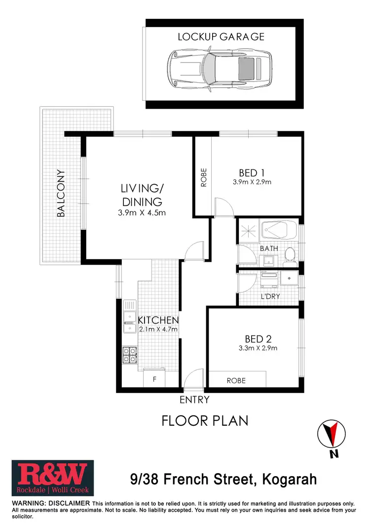 Floorplan of Homely apartment listing, 9/38 French Street, Kogarah NSW 2217