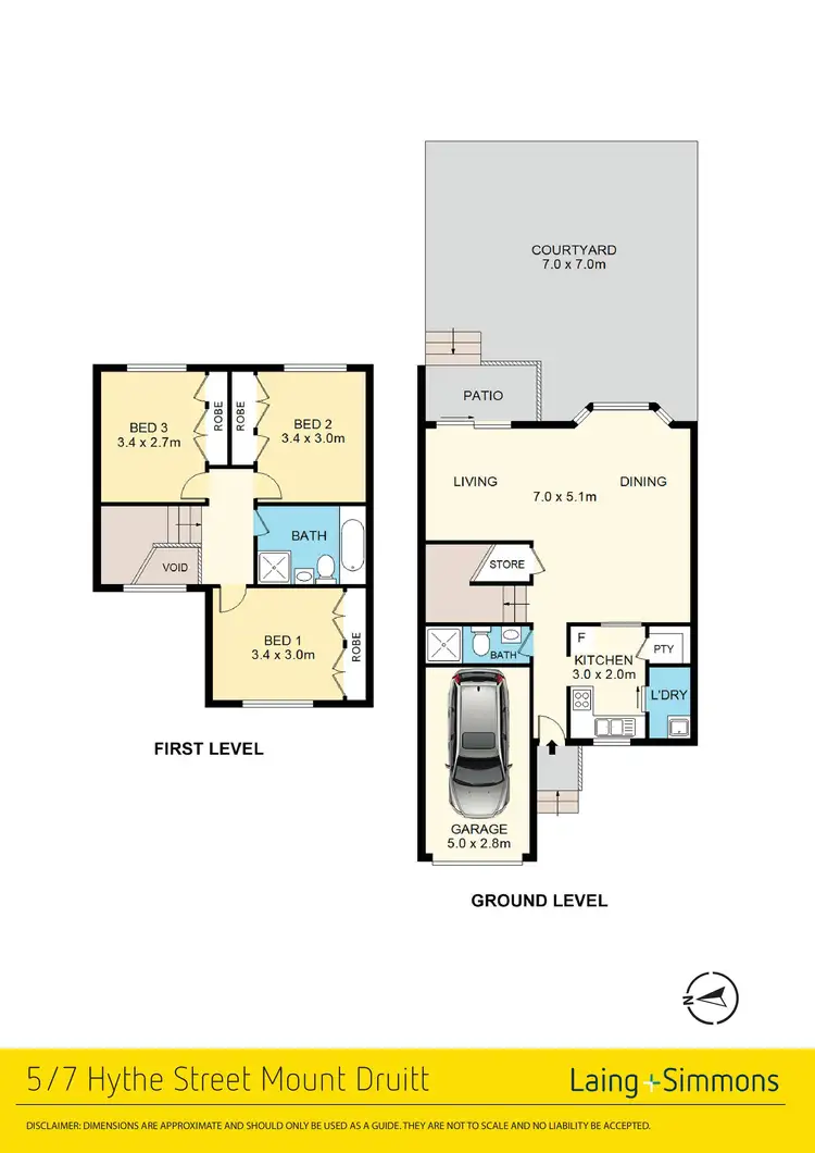 Floorplan of Homely townhouse listing, 5/7 Hythe Street, Mount Druitt NSW 2770