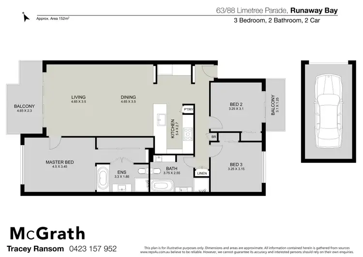 Floorplan of Homely unit listing, Level 3/63/88-98 Limetree Parade, Runaway Bay QLD 4216