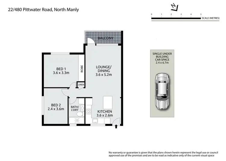 Floorplan of Homely apartment listing, 22/480 Pittwater Road, North Manly NSW 2100