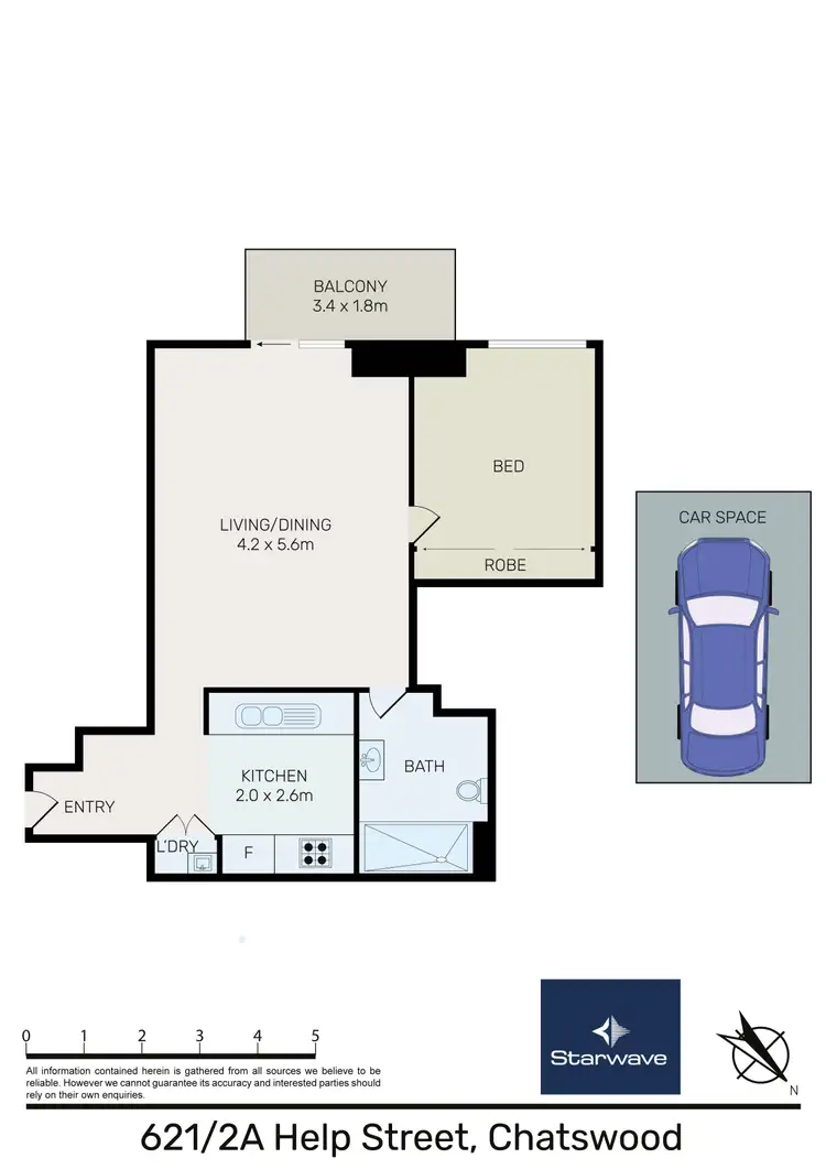 Floorplan of Homely apartment listing, 621/2A Help Street, Chatswood NSW 2067