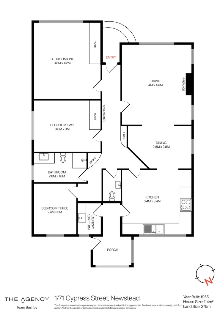 Floorplan of Homely house listing, 1/71 Cypress Street, Newstead TAS 7250