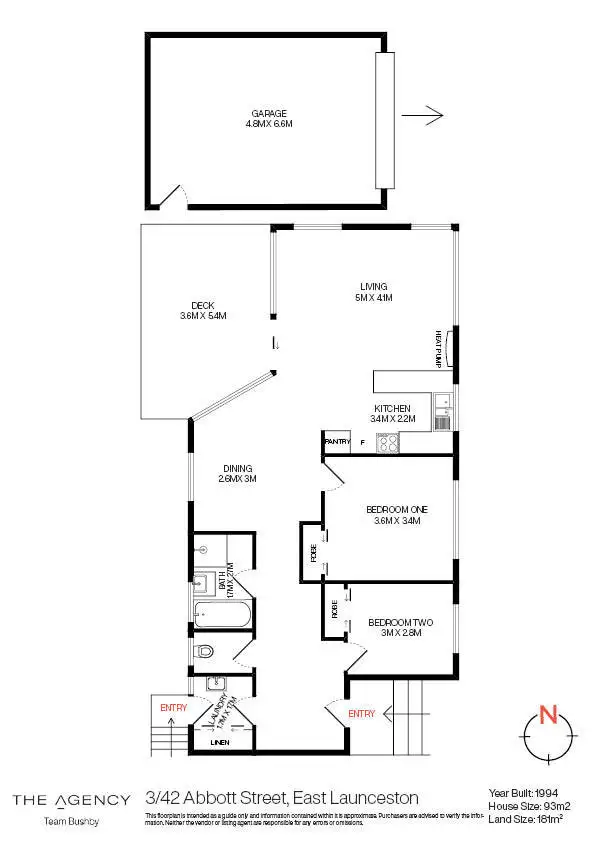 Floorplan of Homely unit listing, 3/42 Abbott Street, East Launceston TAS 7250