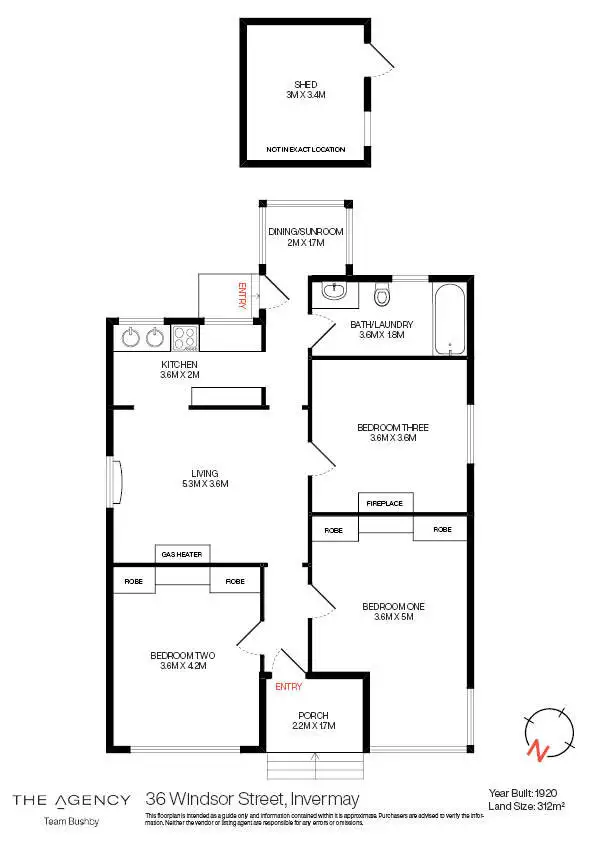 Floorplan of Homely house listing, 36 Windsor Street, Invermay TAS 7248
