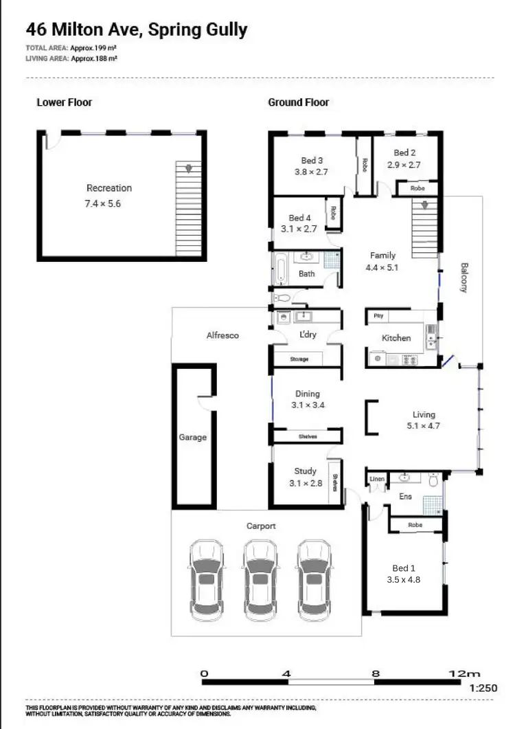 Floorplan of Homely house listing, 46 Milton Avenue, Spring Gully VIC 3550