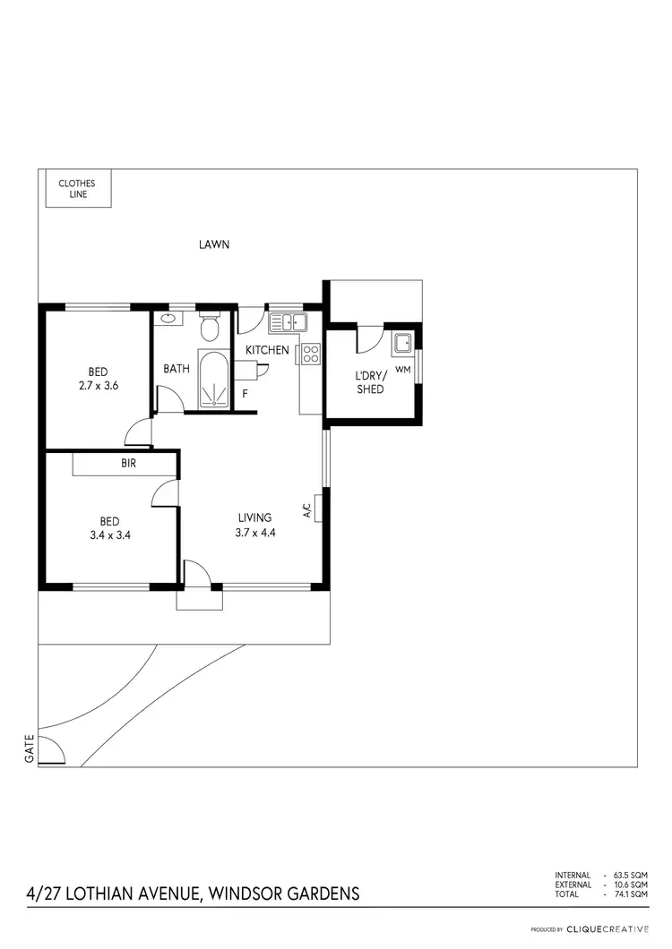 Floorplan of Homely unit listing, 4/27 Lothian Avenue, Windsor Gardens SA 5087