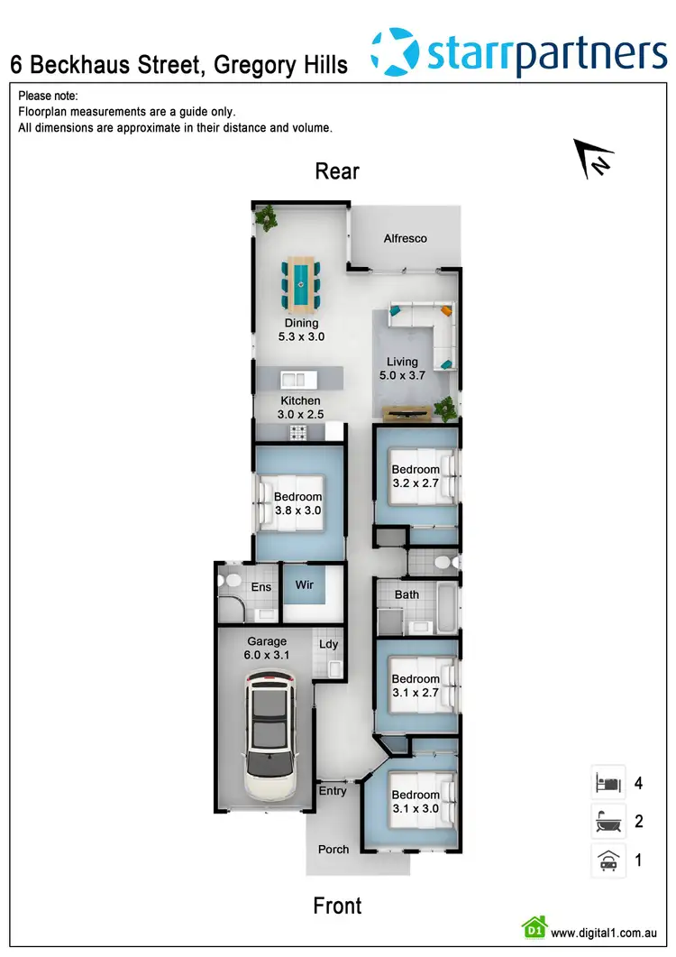 Floorplan of Homely house listing, 6 Beckhaus Street, Gregory Hills NSW 2557