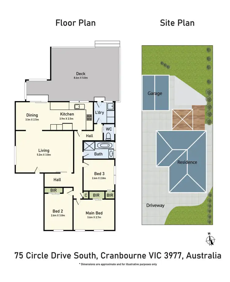 Floorplan of Homely house listing, 75 Circle Drive South, Cranbourne VIC 3977