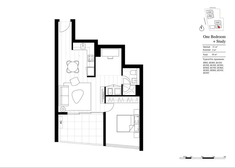 Floorplan of Homely apartment listing, 1703/22 Cambridge Street, Epping NSW 2121