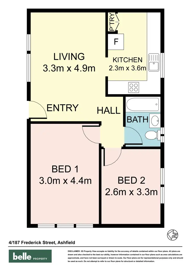 Floorplan of Homely unit listing, 4/187 Frederick Street, Ashfield NSW 2131