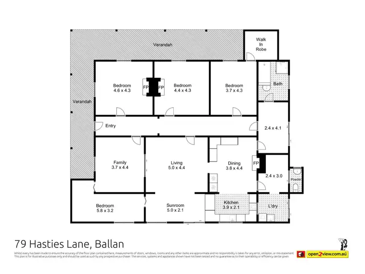 Floorplan of Homely house listing, 79 Hasties Lane, Ballan VIC 3342
