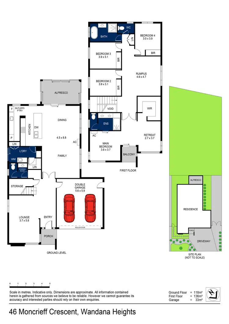 Floorplan of Homely house listing, 46 Moncrieff Crescent, Wandana Heights VIC 3216
