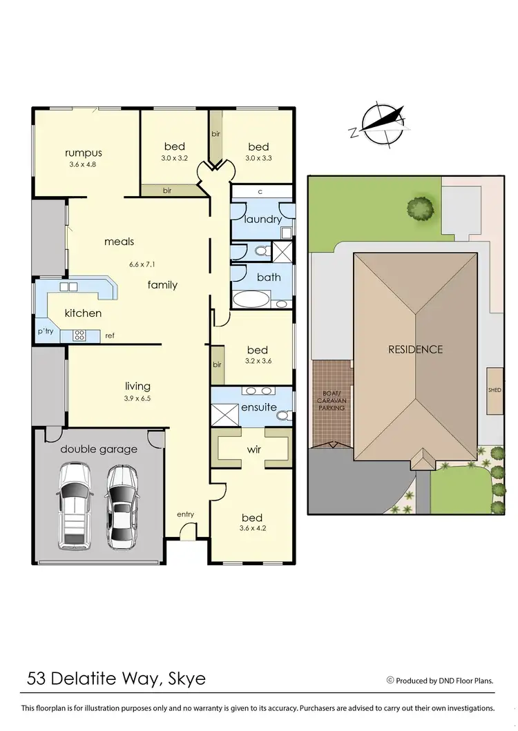 Floorplan of Homely house listing, 53 Delatite Way, Skye VIC 3977