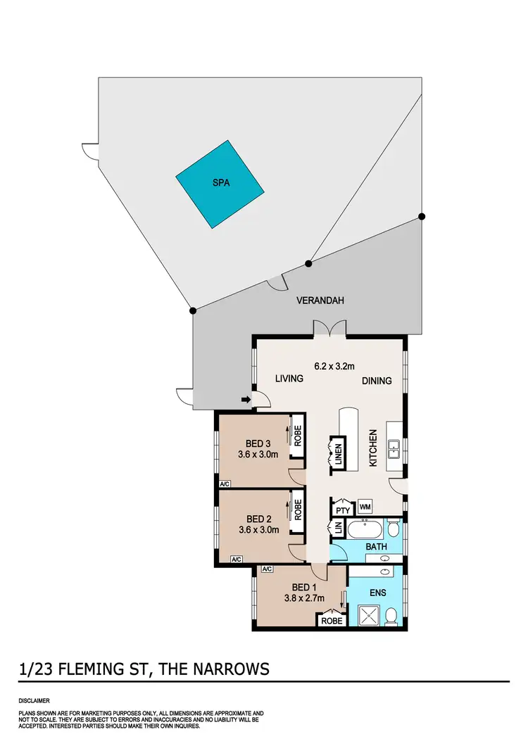 Floorplan of Homely unit listing, 1/23 Fleming Street, The Narrows NT 820