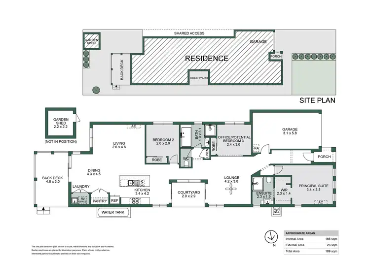 Floorplan of Homely semi-detached listing, 1/105 O'Shea Circuit, Cessnock NSW 2325