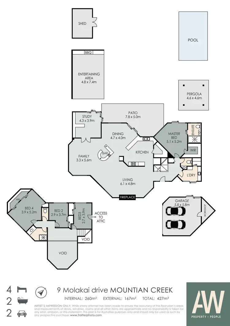 Floorplan of Homely house listing, 9 Molakai Drive, Mountain Creek QLD 4557