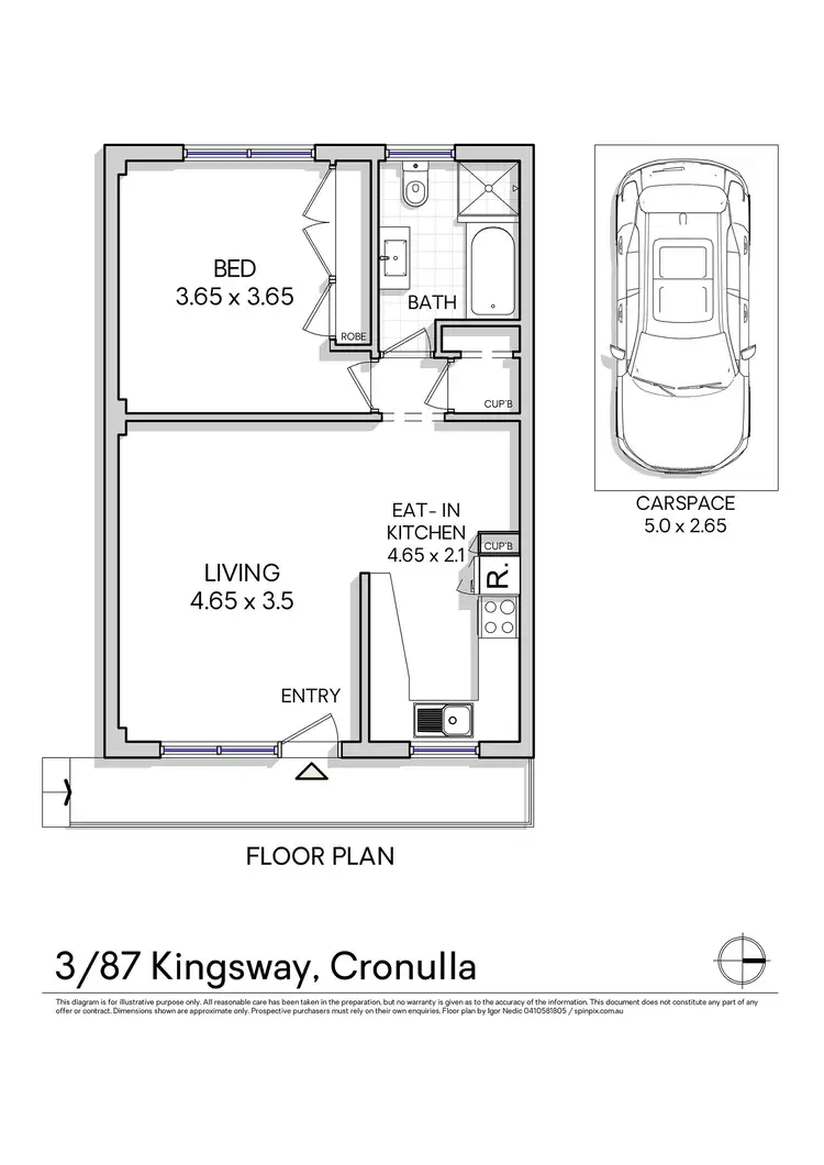 Floorplan of Homely apartment listing, 3/87 Kingsway, Cronulla NSW 2230