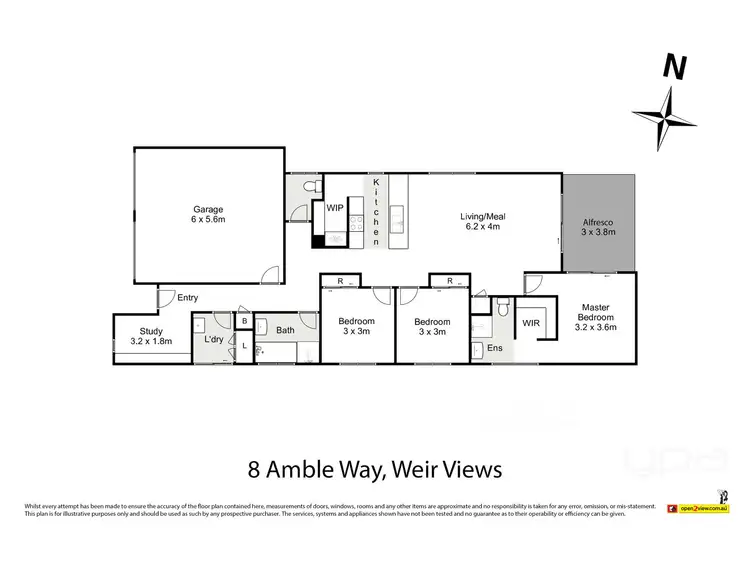 Floorplan of Homely house listing, 8 Amble Way, Weir Views VIC 3338