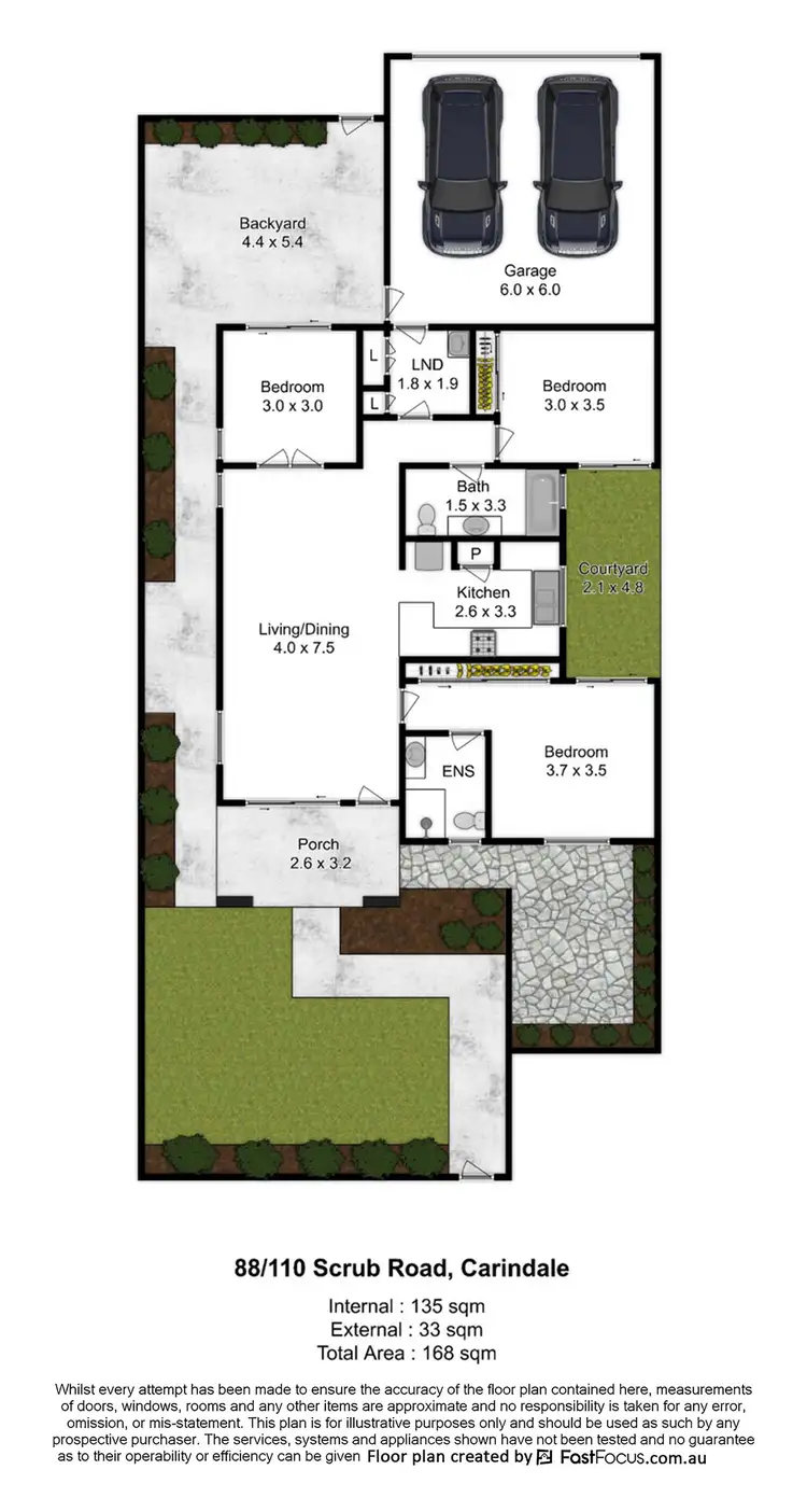 Floorplan of Homely townhouse listing, 88/110 Scrub Road, Carindale QLD 4152