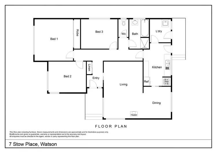 Floorplan of Homely house listing, 7 Stow Place, Watson ACT 2602