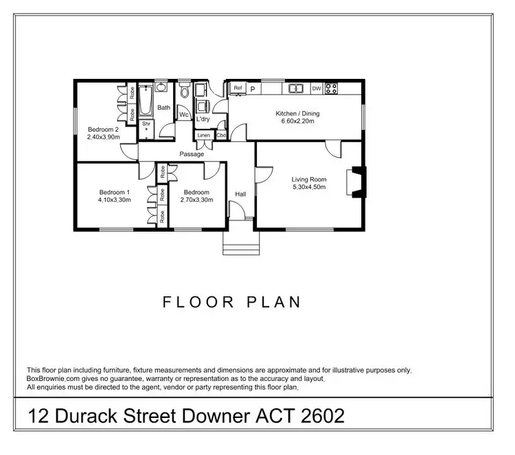 Floorplan of Homely house listing, 12 Durack Street, Downer ACT 2602