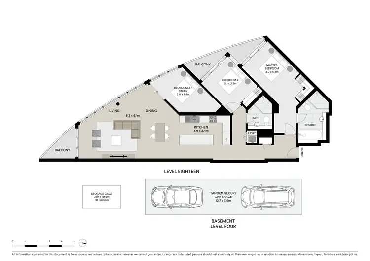 Floorplan of Homely apartment listing, 1801/3 Herbert Street, St Leonards NSW 2065