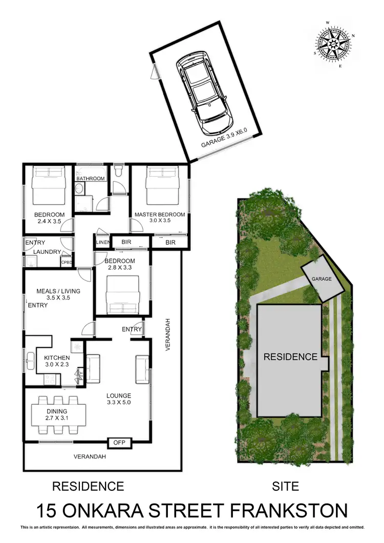 Floorplan of Homely house listing, 15 Onkara Street, Frankston VIC 3199