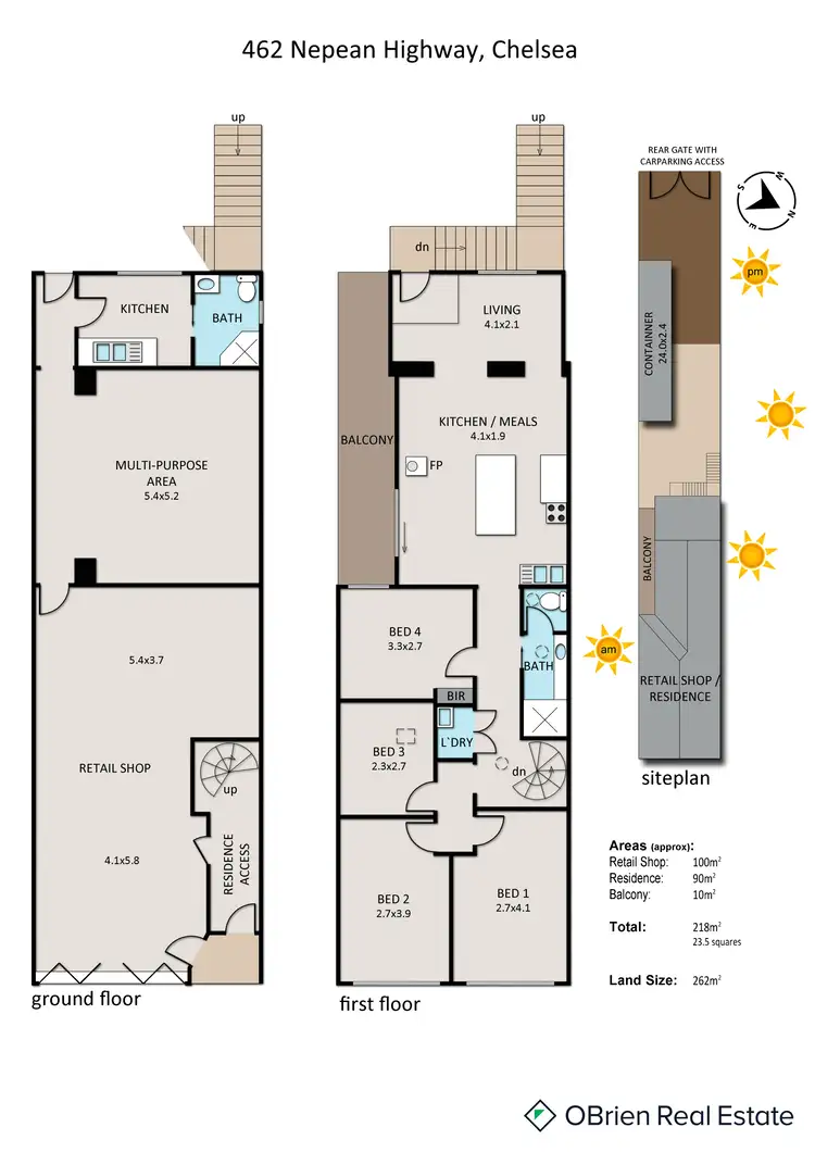 Floorplan of Homely townhouse listing, 462 Nepean Highway, Chelsea VIC 3196