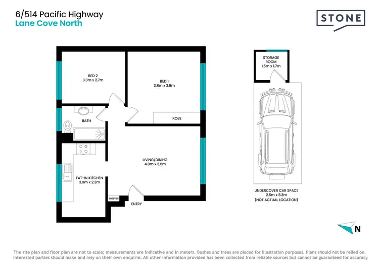 Floorplan of Homely unit listing, 6/514 Pacific Highway, Lane Cove North NSW 2066