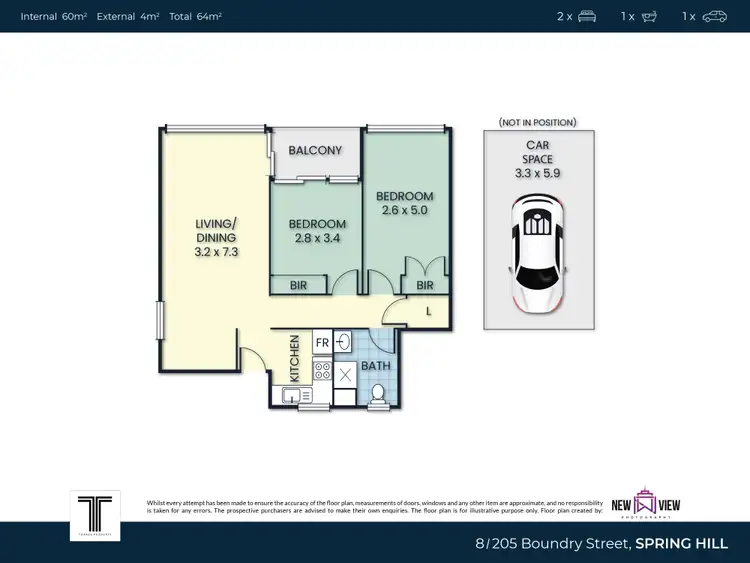Floorplan of Homely apartment listing, 8/205 Boundary Street, Spring Hill QLD 4000