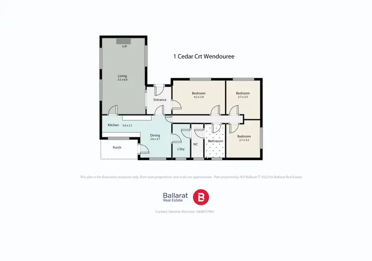 Floorplan of Homely house listing, 1 Cedar Court, Wendouree VIC 3355